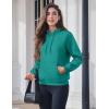 image:imageMAGCOMSEN Womens Hoodies Thick Fleece Lined Hooded Sweatshirt Warm Sherpa Lined Heavyweight Pullover with PocketEmerald Green