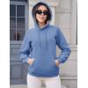 image:imageMAGCOMSEN Womens Hoodies Thick Fleece Lined Hooded Sweatshirt Warm Sherpa Lined Heavyweight Pullover with PocketGrey Blue