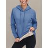 image:imageMAGCOMSEN Womens Hoodies Thick Fleece Lined Hooded Sweatshirt Warm Sherpa Lined Heavyweight Pullover with PocketGrey Blue