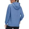 image:imageMAGCOMSEN Womens Hoodies Thick Fleece Lined Hooded Sweatshirt Warm Sherpa Lined Heavyweight Pullover with PocketGrey Blue