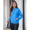 image:imageMAGCOMSEN Womens Hoodies Thick Fleece Lined Hooded Sweatshirt Warm Sherpa Lined Heavyweight Pullover with PocketIce Blue