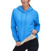 image:imageMAGCOMSEN Womens Hoodies Thick Fleece Lined Hooded Sweatshirt Warm Sherpa Lined Heavyweight Pullover with PocketIce Blue