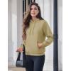 image:imageMAGCOMSEN Womens Hoodies Thick Fleece Lined Hooded Sweatshirt Warm Sherpa Lined Heavyweight Pullover with PocketKhaki