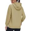 image:imageMAGCOMSEN Womens Hoodies Thick Fleece Lined Hooded Sweatshirt Warm Sherpa Lined Heavyweight Pullover with PocketKhaki