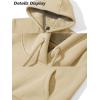 image:imageMAGCOMSEN Womens Hoodies Thick Fleece Lined Hooded Sweatshirt Warm Sherpa Lined Heavyweight Pullover with PocketKhaki