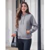 image:imageMAGCOMSEN Womens Hoodies Thick Fleece Lined Hooded Sweatshirt Warm Sherpa Lined Heavyweight Pullover with PocketLight Grey