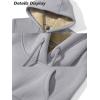 image:imageMAGCOMSEN Womens Hoodies Thick Fleece Lined Hooded Sweatshirt Warm Sherpa Lined Heavyweight Pullover with PocketLight Grey