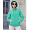 image:imageMAGCOMSEN Womens Hoodies Thick Fleece Lined Hooded Sweatshirt Warm Sherpa Lined Heavyweight Pullover with PocketMint Green