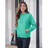 image:imageMAGCOMSEN Womens Hoodies Thick Fleece Lined Hooded Sweatshirt Warm Sherpa Lined Heavyweight Pullover with PocketMint Green