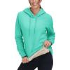 image:imageMAGCOMSEN Womens Hoodies Thick Fleece Lined Hooded Sweatshirt Warm Sherpa Lined Heavyweight Pullover with PocketMint Green