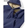 image:imageMAGCOMSEN Womens Hoodies Thick Fleece Lined Hooded Sweatshirt Warm Sherpa Lined Heavyweight Pullover with PocketNavy