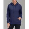 image:imageMAGCOMSEN Womens Hoodies Thick Fleece Lined Hooded Sweatshirt Warm Sherpa Lined Heavyweight Pullover with PocketNavy