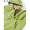 image:imageMAGCOMSEN Womens Hoodies Thick Fleece Lined Hooded Sweatshirt Warm Sherpa Lined Heavyweight Pullover with PocketOlive Green