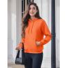 image:imageMAGCOMSEN Womens Hoodies Thick Fleece Lined Hooded Sweatshirt Warm Sherpa Lined Heavyweight Pullover with PocketOrange