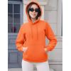 image:imageMAGCOMSEN Womens Hoodies Thick Fleece Lined Hooded Sweatshirt Warm Sherpa Lined Heavyweight Pullover with PocketOrange
