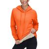 image:imageMAGCOMSEN Womens Hoodies Thick Fleece Lined Hooded Sweatshirt Warm Sherpa Lined Heavyweight Pullover with PocketOrange