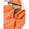 image:imageMAGCOMSEN Womens Hoodies Thick Fleece Lined Hooded Sweatshirt Warm Sherpa Lined Heavyweight Pullover with PocketOrange