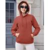 image:imageMAGCOMSEN Womens Hoodies Thick Fleece Lined Hooded Sweatshirt Warm Sherpa Lined Heavyweight Pullover with PocketOrange Red