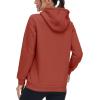image:imageMAGCOMSEN Womens Hoodies Thick Fleece Lined Hooded Sweatshirt Warm Sherpa Lined Heavyweight Pullover with PocketOrange Red