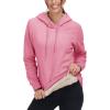 image:imageMAGCOMSEN Womens Hoodies Thick Fleece Lined Hooded Sweatshirt Warm Sherpa Lined Heavyweight Pullover with PocketPink