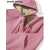 image:imageMAGCOMSEN Womens Hoodies Thick Fleece Lined Hooded Sweatshirt Warm Sherpa Lined Heavyweight Pullover with PocketPink