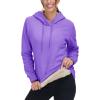 image:imageMAGCOMSEN Womens Hoodies Thick Fleece Lined Hooded Sweatshirt Warm Sherpa Lined Heavyweight Pullover with PocketPurple