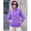 image:imageMAGCOMSEN Womens Hoodies Thick Fleece Lined Hooded Sweatshirt Warm Sherpa Lined Heavyweight Pullover with PocketPurple