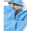 image:imageMAGCOMSEN Womens Hoodies Thick Fleece Lined Hooded Sweatshirt Warm Sherpa Lined Heavyweight Pullover with PocketSky Blue