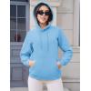 image:imageMAGCOMSEN Womens Hoodies Thick Fleece Lined Hooded Sweatshirt Warm Sherpa Lined Heavyweight Pullover with PocketSky Blue