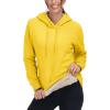 image:imageMAGCOMSEN Womens Hoodies Thick Fleece Lined Hooded Sweatshirt Warm Sherpa Lined Heavyweight Pullover with PocketYellow