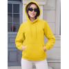 image:imageMAGCOMSEN Womens Hoodies Thick Fleece Lined Hooded Sweatshirt Warm Sherpa Lined Heavyweight Pullover with PocketYellow