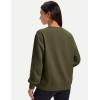 image:imageMAGCOMSEN Womens Sweatshirts Fleece Lined Pullover Crewneck Cotton Casual Winter Warm Tops with Zip PocketsArmy Green