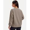 image:imageMAGCOMSEN Womens Sweatshirts Fleece Lined Pullover Crewneck Cotton Casual Winter Warm Tops with Zip PocketsCoffee Grey