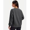 image:imageMAGCOMSEN Womens Sweatshirts Fleece Lined Pullover Crewneck Cotton Casual Winter Warm Tops with Zip PocketsDark Grey