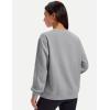 image:imageMAGCOMSEN Womens Sweatshirts Fleece Lined Pullover Crewneck Cotton Casual Winter Warm Tops with Zip PocketsLight Grey