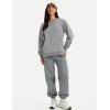 image:imageMAGCOMSEN Womens Sweatshirts Fleece Lined Pullover Crewneck Cotton Casual Winter Warm Tops with Zip PocketsLight Grey