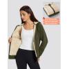 image:imageMAGCOMSEN Womens Zip Up Hoodies Sherpa Fleece Lined Sweatshirts Hooded Winter Coat Thick Warm Jackets Casual Cold WeatherArmy Green