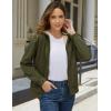 image:imageMAGCOMSEN Womens Zip Up Hoodies Sherpa Fleece Lined Sweatshirts Hooded Winter Coat Thick Warm Jackets Casual Cold WeatherArmy Green