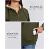 image:imageMAGCOMSEN Womens Zip Up Hoodies Sherpa Fleece Lined Sweatshirts Hooded Winter Coat Thick Warm Jackets Casual Cold WeatherArmy Green