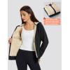 image:imageMAGCOMSEN Womens Zip Up Hoodies Sherpa Fleece Lined Sweatshirts Hooded Winter Coat Thick Warm Jackets Casual Cold WeatherBlack