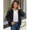 image:imageMAGCOMSEN Womens Zip Up Hoodies Sherpa Fleece Lined Sweatshirts Hooded Winter Coat Thick Warm Jackets Casual Cold WeatherBlack