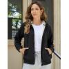 image:imageMAGCOMSEN Womens Zip Up Hoodies Sherpa Fleece Lined Sweatshirts Hooded Winter Coat Thick Warm Jackets Casual Cold WeatherBlack