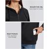 image:imageMAGCOMSEN Womens Zip Up Hoodies Sherpa Fleece Lined Sweatshirts Hooded Winter Coat Thick Warm Jackets Casual Cold WeatherBlack