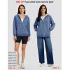 image:imageMAGCOMSEN Womens Zip Up Hoodies Sherpa Fleece Lined Sweatshirts Hooded Winter Coat Thick Warm Jackets Casual Cold WeatherBlue