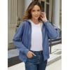 image:imageMAGCOMSEN Womens Zip Up Hoodies Sherpa Fleece Lined Sweatshirts Hooded Winter Coat Thick Warm Jackets Casual Cold WeatherBlue