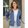 image:imageMAGCOMSEN Womens Zip Up Hoodies Sherpa Fleece Lined Sweatshirts Hooded Winter Coat Thick Warm Jackets Casual Cold WeatherBlue