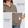 image:imageMAGCOMSEN Womens Zip Up Hoodies Sherpa Fleece Lined Sweatshirts Hooded Winter Coat Thick Warm Jackets Casual Cold WeatherCoffee Gray