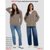 image:imageMAGCOMSEN Womens Zip Up Hoodies Sherpa Fleece Lined Sweatshirts Hooded Winter Coat Thick Warm Jackets Casual Cold WeatherCoffee Gray