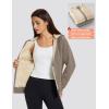 image:imageMAGCOMSEN Womens Zip Up Hoodies Sherpa Fleece Lined Sweatshirts Hooded Winter Coat Thick Warm Jackets Casual Cold WeatherCoffee Gray