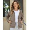 image:imageMAGCOMSEN Womens Zip Up Hoodies Sherpa Fleece Lined Sweatshirts Hooded Winter Coat Thick Warm Jackets Casual Cold WeatherCoffee Gray